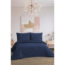 D'niss Home Petek Desenli 3 Parça Çift Kişilik Yatak Örtüsü