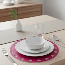 Grand Fine Art 2 Adet Deri Amerikan Servis-Sevgililer Günü Özel Amerikan Servis-Çiftler Için Supla