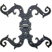 MiraLive Eco Lounge Antika Tarz Dekoratif Pirinç Süslü Menteşe - 190X170 Mm, Oksit