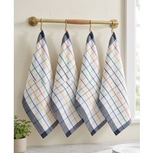 Vivesta Home %100 Pamuk Kurulama Bezi 4'lü Set 45×65 cm – Emici, Yıkanabilir, Renkli Desenli