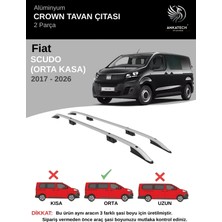 Turtle Fıat Scudo Orta Şasi (L2) (Panelvan-Cıtyvan) 2017-2026  Crown Tavan Çıtası-Gri (Orta Şasi)