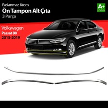 Tuna Oto Vw Passat B8 Krom Ön Tampon Alt Çıtası 3 Parça 2015 2016 2017 2018 2019