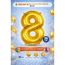 Party Express 16" Folyo Rakam 36CM "8" Gold / Altın