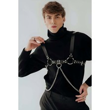 Alfa Aksesuar 03 Giyim Zincir ve Halka Detaylı Şık Erkek  Kemer - BRFM109 Beruflic