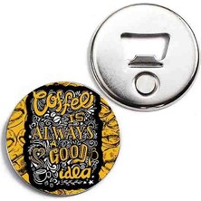 Kahve Dükkanı Kahve Çekirdeği Temalı Magnet