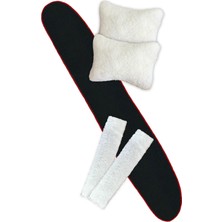 Tusba Market Renault 12 Toros Torpido Kaplama Halısı | Beyaz Araç Koltuk Seyahat Yastık & Emniyet Kemer Pedi