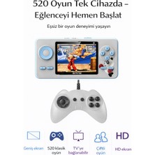 Qasul 520 Oyunlu Taşınabilir Oyun Konsolu Şarjlı, Tv Bağlantılı, Çift Kişilik Oynanabilir
