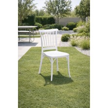 ModaLife 2 Adet Violet Beyaz Sandalye / Balkon-Bahçe-Mutfak