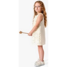 Trend Baby Kids Kız Çocuk Gül Yapraklı Lemon Abiye Elbise 2-9 Yaş