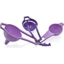 Pratik Yumurta Süzgeci Mini Süzgeç Huni Seti Hepsi Bir Arada (4887)