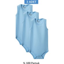 MiraLive Mavi Askılı Body Zıbın 2-7 Yaş Çocuklar Için (3 Adet) Alttan Çıtçıtlı Özel Gereksiniml