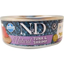 N&D Natural Ton Balıklı Ve Karidesli Yetişkin Kedi Konservesi 70 Gr