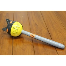 MiraLive Ahşap Kedili Batman Marakas Tekli