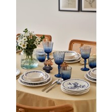 Bella Maison Vanessa Porselen 48 Parça 12 Kişilik Yemek Takımı Mavi