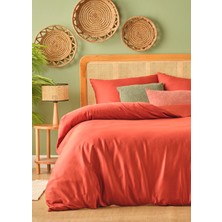 Bella Maison %100 Pamuk Saten Supreme Basic Çift Kişilik Nevresim Seti Kiremit (200X220 Cm)