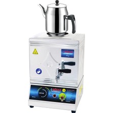 Kısmet Mizan 15 Lik Elektrikli 10 Litre 1 Demlikli Çay Kazanı Hediyeli