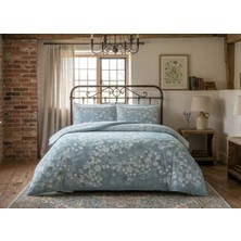 Taç Yeni Sezon Ranforce Pamuklu Tek Kişilik Nevresim Santa Mavi