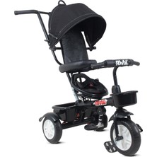 Rival 3 Tekerlekli Ebeveyn Kontrollü Siyah Çocuk Bisikleti Hiper Bike Özellikli Eğlenceli Araç