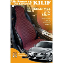 Furens Alfa Romeo 147 Uyumlu Kırmızı Prestij Serisi Dokuma Kumaş Oto Koltuk Kılıfı Ön Tam Arka Alt