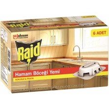 Raid 6 Adet Hamam Böceği Yemi Kokusuz Tablet Etkili Haşere Öldürücü Uzun Süreli Koruma