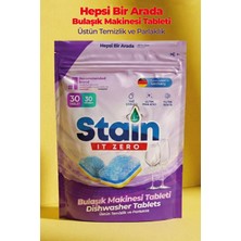 Stain İt Zero Hepsi Bir Arada Bulaşık Makinesi Tableti & Güçlü Temizlik Üstün Parlaklık- 30 Yıkama