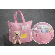 Kuru Jeans Micro Kumaş Geniş Hacimli Çok Gözlü Fonksiyonel Anne, Günlük & Plaj Çantası