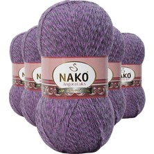 MiraLive 5 Adet Angora Lüks El Örgü Ipi Lila Muline 21360