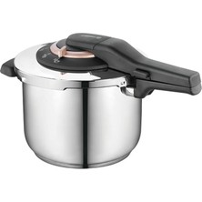 Korkmaz Vita Plus Rosagold 6 Lt Paslanmaz Çelik Düdüklü Tencere Tekli Kullanım İçin