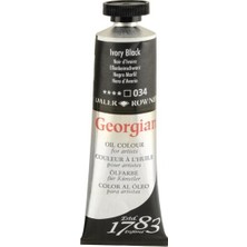 Daler Rowney Georgıan Yağlı Boya 034 Ivory Black 38 ml Sanatsal Malzeme Yüksek Pigmentli