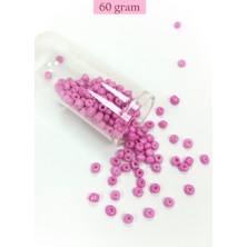 MiraLive Dökme Cam Kum Boncuk Büyük Boy (6/0) 4 mm - 60 Gram - Eflatun - BNC121