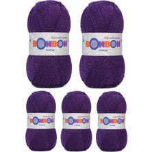 MiraLive 5 Adet Festival Simli Örgü Ipi Yünü Renk NO:232