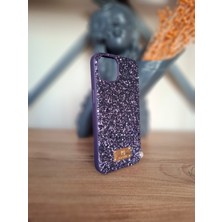 Puloka iPhone 11 Uyumlu Simli Işıltılı Taşlı Içi Kadife Yüksek Kalite Lüks Kılıf