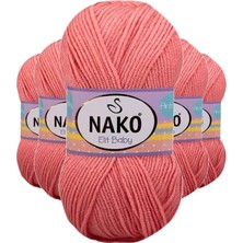 MiraLive 5 Adet Elite Baby El Örgü Ipi Tüylenmeyen Bebek Yünü Somon 1469