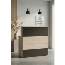 Robin Home Verona Ofis Karşılama Bankosu Meşe-Siyah