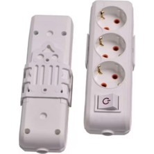 MiraLive Asel 3 Lü Priz Anahtarlı Klemensli