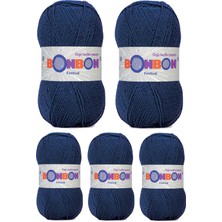 MiraLive 5 Adet Festival Simli Örgü Ipi Yünü Renk NO:488