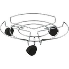 MiraLive Damacana Altlığı Taşıyıcı Tüp Saksı Damacana Altlığı Tekerlekli Taşıma Aparatı Krom T