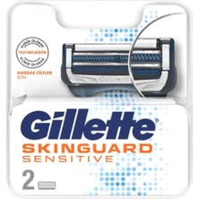 Gillette Skinguard Yedek Tıraş Bıçağı 2'li Hassas Cilt İçin Ergonomik Tasarım