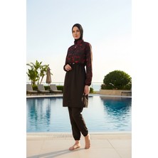 Seboteks Hızlı Kuruyan Paraşüt Kumaş Büyük Beden Tam Kapalı Tesettür Mayo 22110