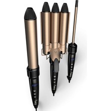 Hairens HRS-960 4 Parça Saç Şekillendirme Seti 25 mm Seramik Maşa ile 12 Isı Kademesi ve Hızlı Isınma