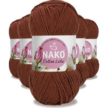 MiraLive 5 Adet Cotton Lüks Yelek Tunik Kazak Bluz Hırka Ipi Yünü Kızıl Kahve 97556