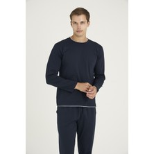 Kly Erkek 6'lı Eşofman Pijama Şort Takım Çeyiz Seti 5046-LACİVERT-XL