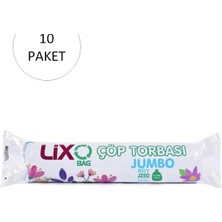 MiraLive J-250 Jumbo Boy Çöp Torbası 80 x 110 cm 10 Lu Rulo x 5 Paket = 50 Adet (Mavi)