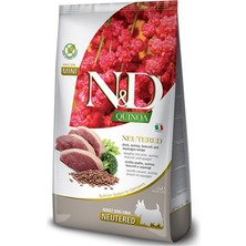 N&D Quinoa Kısırlaştırılmış Köpek Maması Mini Ördek Etli Kinoalı Brokolili 2,5 Kg