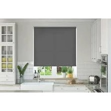 Özel Jaluzi Antrasit Mat Stor Perde Etek Dilimsiz Güneşlik Perde Güneşlik Stor Perde