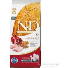 N&D Düşük Tahıllı Light Maxi Tavuklu Narlı Yetişkin Köpek Maması 12 kg Süper Premium Protein Kaynağı