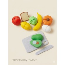 Mibe.co Kesilebilen Cırtlı Meyve Sebze Oyuncak Seti  Eğitici Mutfak Oyuncağı 18 Parça montessori cırtlı yiyecekler set