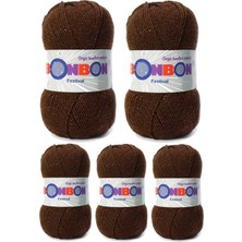 MiraLive 5 Adet Festival Simli Örgü Ipi Yünü Renk NO:219