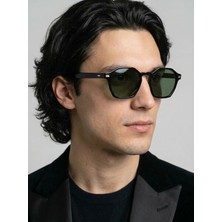 Funeyes Caz Unisex Güneş Gözlüğü Siyah Dikdörtgen Unisex Güneş Gözlüğü Siyah Çerçeve %100 Uv Koruma