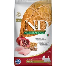 N&D Düşük Tahıllı Tavuklu Narlı Yaşlı Mini Köpek Maması 2.5Kg